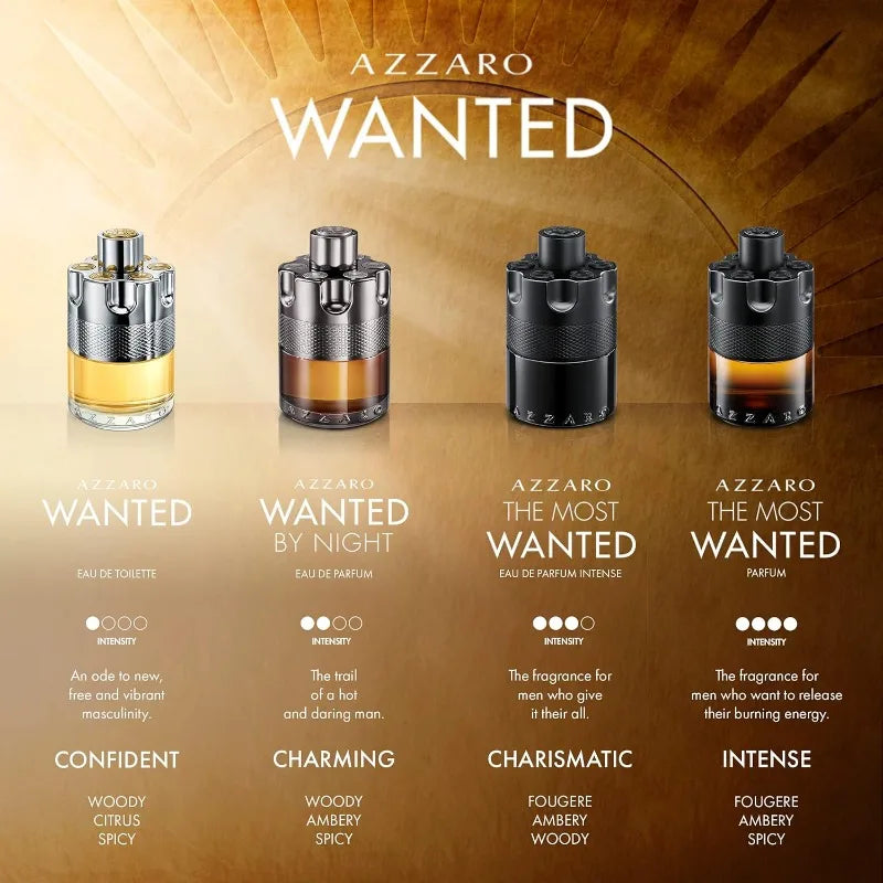 Azzaro The Most Wanted Parfum Intense Mens Cologne 100ML Cologne Persistence Pheromone Long-lasting